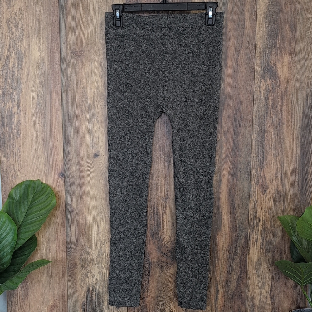 Stylish Heather Gray Seamless Fleece Women's Leggings S/M     P280